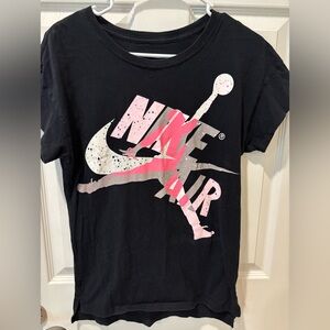 Nike Black and Pink Graphic‎ T-Shirt